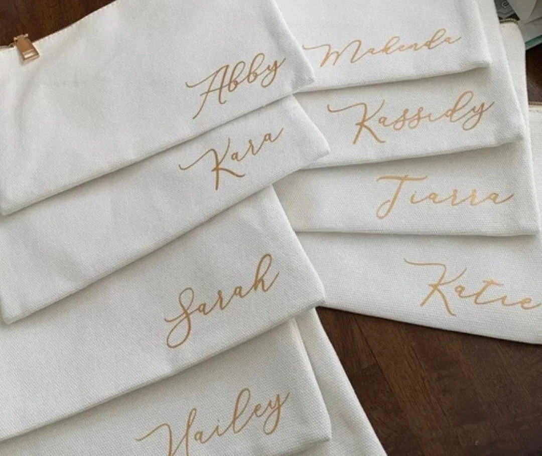 Custom Script Makeup Bag, Bridesmaid Gift | Etsy (US)