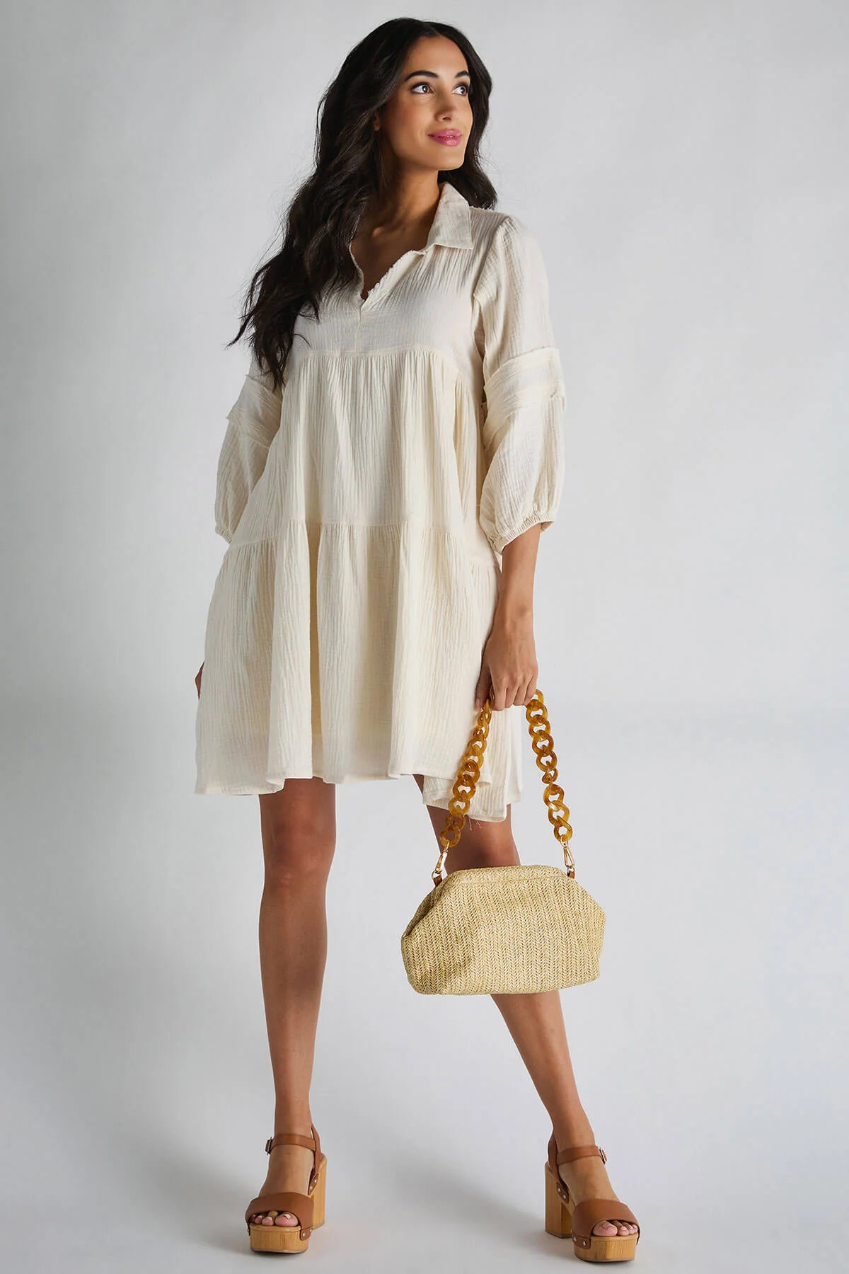 &amp;Merci Gauze Tiered Dress | Social Threads