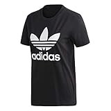 adidas Originals Women's Trefoil T-Shirt, Black/White, XS | Amazon (US)