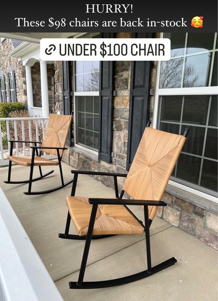 Restocked! These chairs sell out quickly. GREAT quality at a fabulous price. 
#walmart #outside #outdoor #patio #patiofurniture #home #homedecor #outsidefurniture #frontporch #porch #chairs #chair #rocker 

#LTKhome #LTKunder100