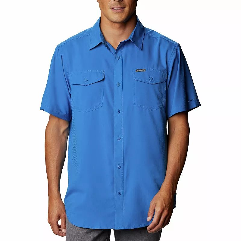 Men's Columbia Utilizer Regular-Fit Omni-Wick Button-Down Shirt, Size: XL, Brt Blue | Kohl's