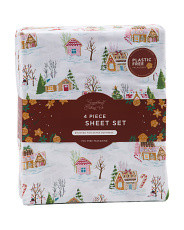 Gingerbread Town House Sheet Set | TJ Maxx