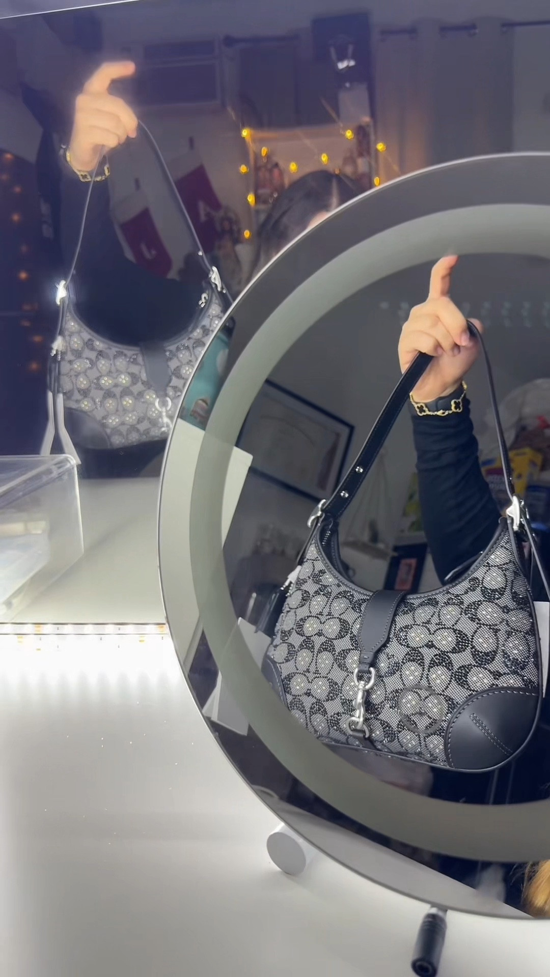 Coach Black Crystal Hampton Hobo Shoulder Bastars

#LTKootd #LTKCyberWeek #LTKGiftGuide