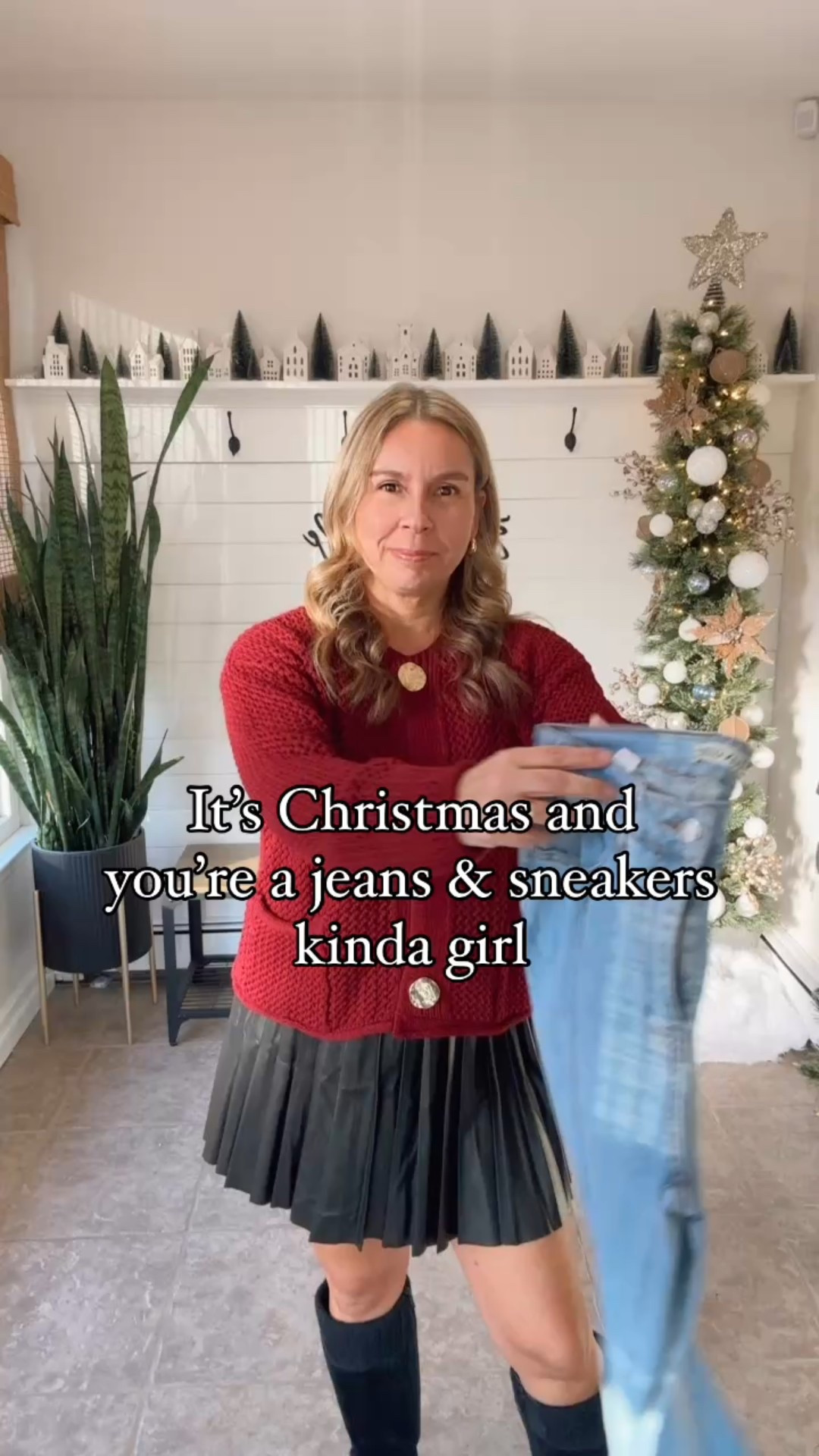 Casual winter outfit, Christmas outfit. I’m wearing a medium in everything and the sweater is on major sale!

#LTKHoliday #LTKSaleAlert #LTKOver40