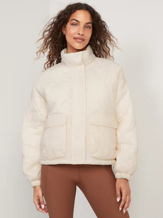 Packable Oversized Water-Resistant Quilted Jacket for Women | Old Navy (CA)