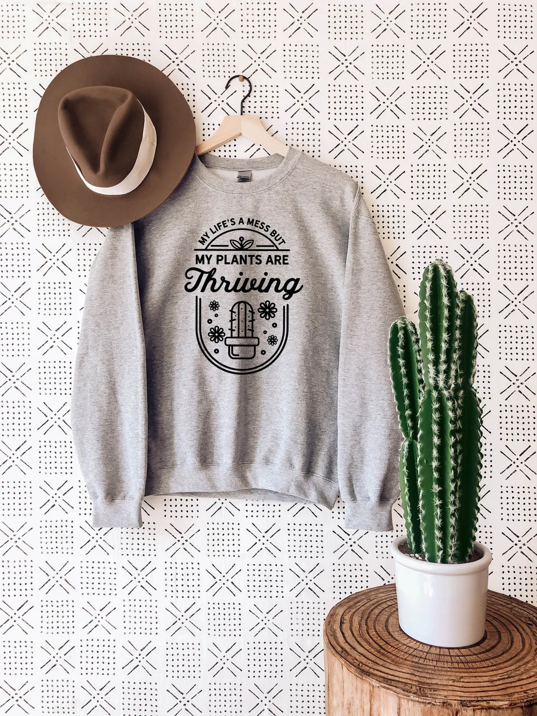 My Plants Are Thriving Plant Lover Plant Sweatshirt Plant - Etsy | Etsy (US)