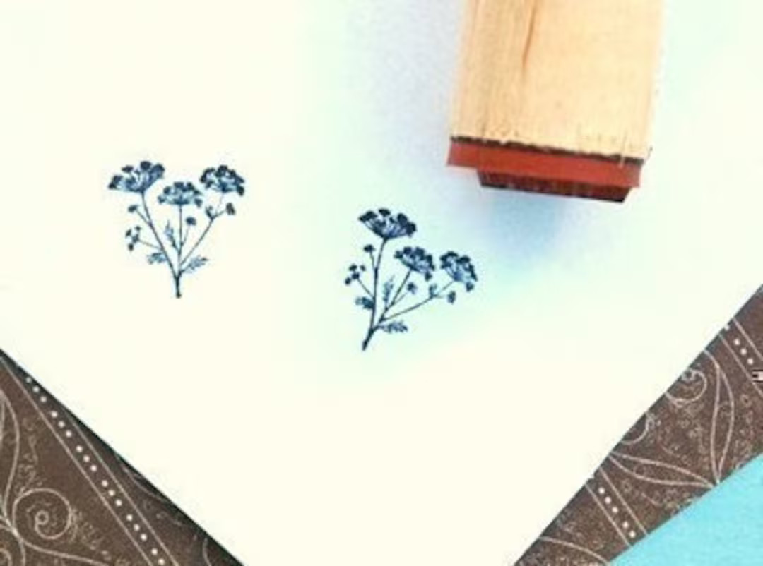 Blooming Dill Rubber Stamp - Etsy | Etsy (US)