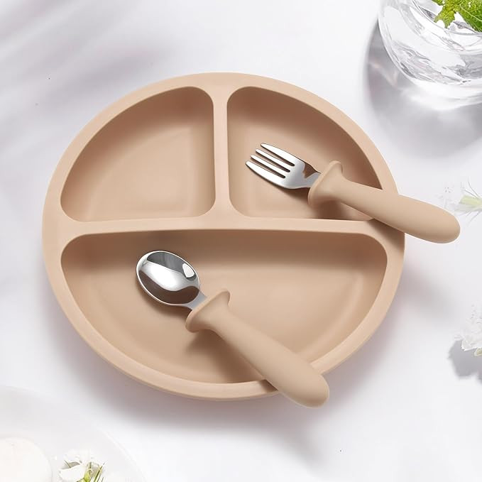 Toddler Utensils, 6 Pack kids Silverware Set with Silicone Handle, 18/8 Stainless Steel Children ... | Amazon (US)