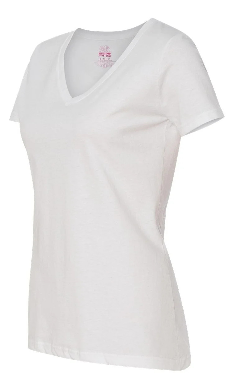 Fruit of the Loom - 100% HD Cotton Women's V-Neck T-Shirt - Walmart.com | Walmart (US)
