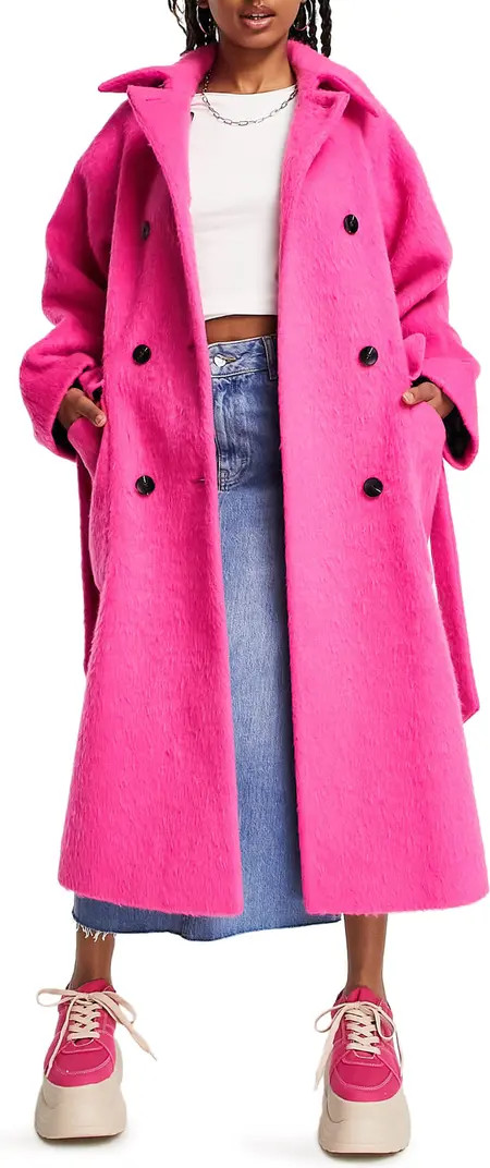 Topshop Double Breasted Tie Waist Trench Coat | Nordstrom | Nordstrom