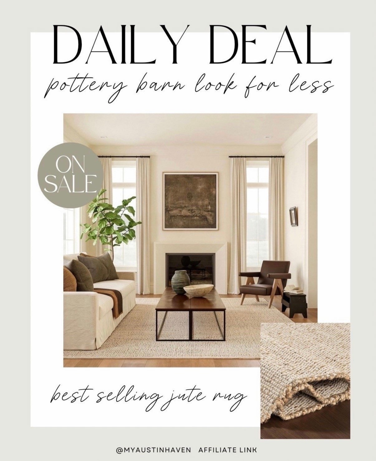 Entryway Jute Rug SALE ✨🙌🏼

My non-shedding jute entryway rug is currently on sale! It’s the perfect neutral rug!

It's perfect for high traffic areas and it’s truly a best seller for a reason….it’s THAT good! ☺️

Jute Rug, Rug Sale, Target Sale, Target Finds, Amazon Home, Neutral Home Style, Entryway

#homesale #neutralhomefinds #musthaveforhome #entryway #moderntransitionalstyle

#LTKHome #LTKSaleAlert