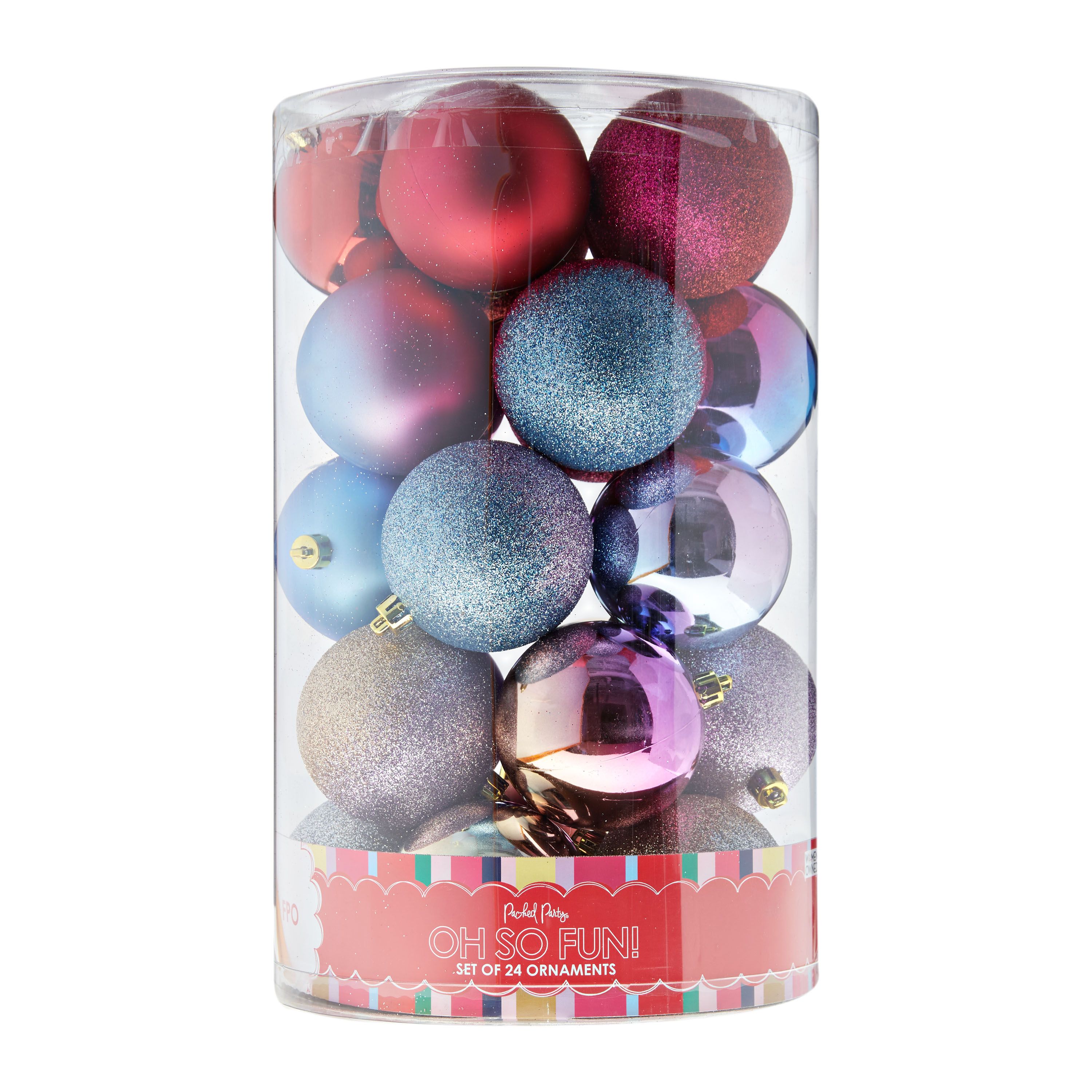 Packed Party Shatterproof Ornaments, 11.81", 25 Count - Walmart.com | Walmart (US)