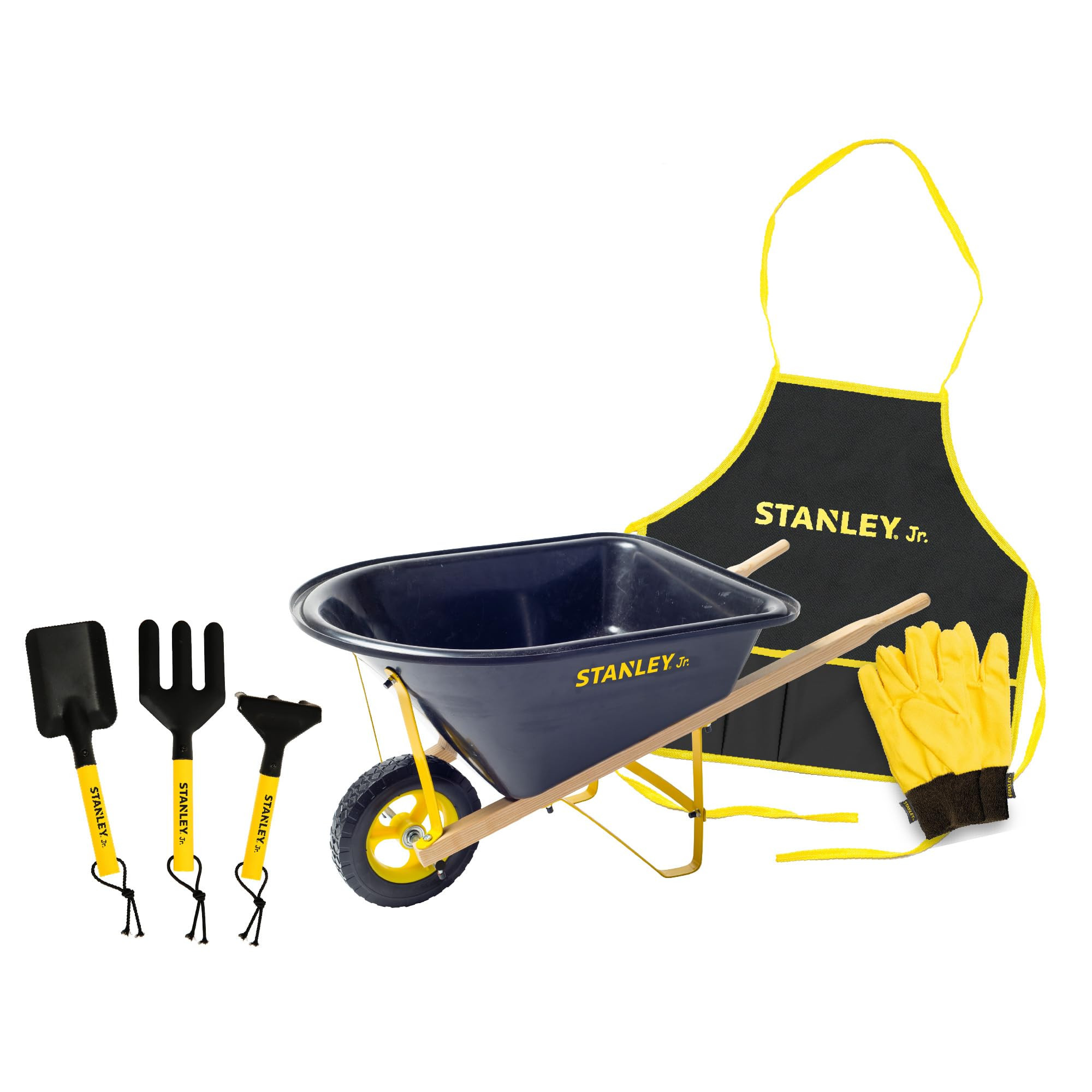 Stanley Jr. Kids Wheelbarrow Set – 6-Piece Durable Toddler Wheelbarrow & Garden Tools – Child... | Amazon (US)