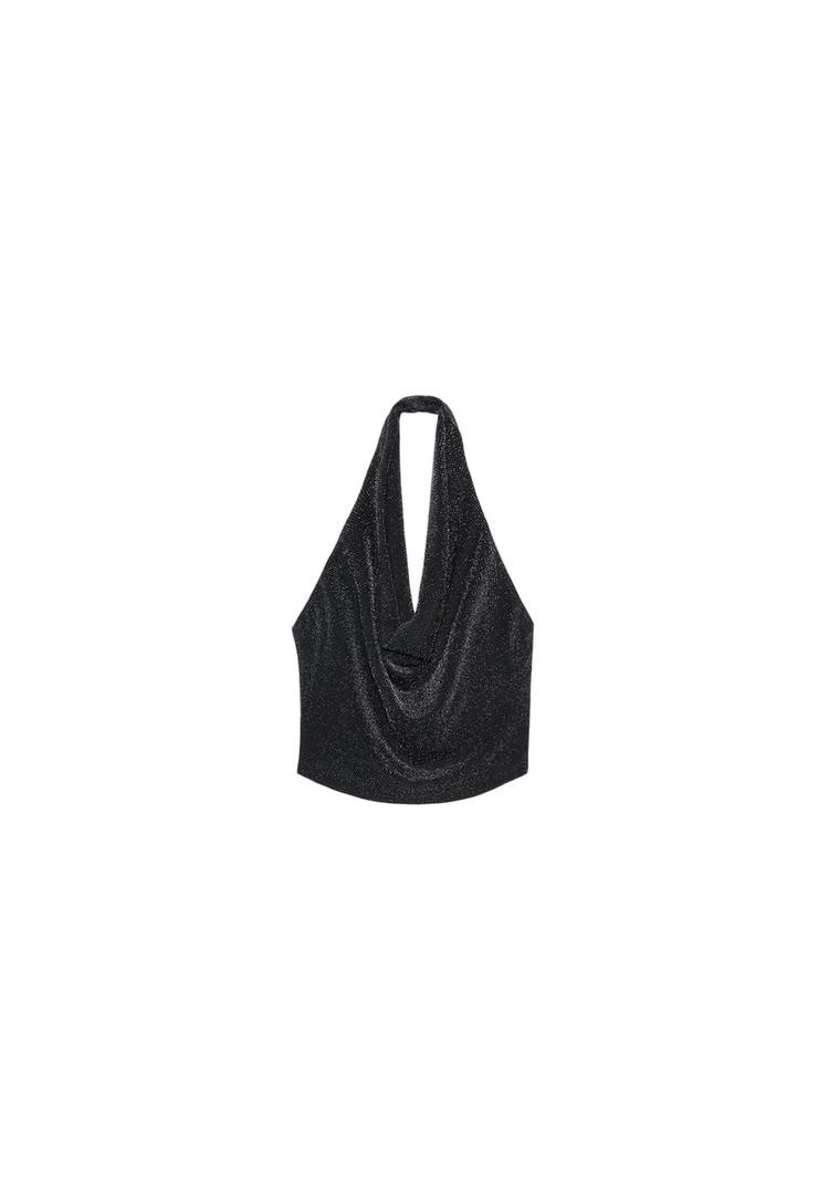 Neckholder-Top mit Glitzer | Stradivarius DE