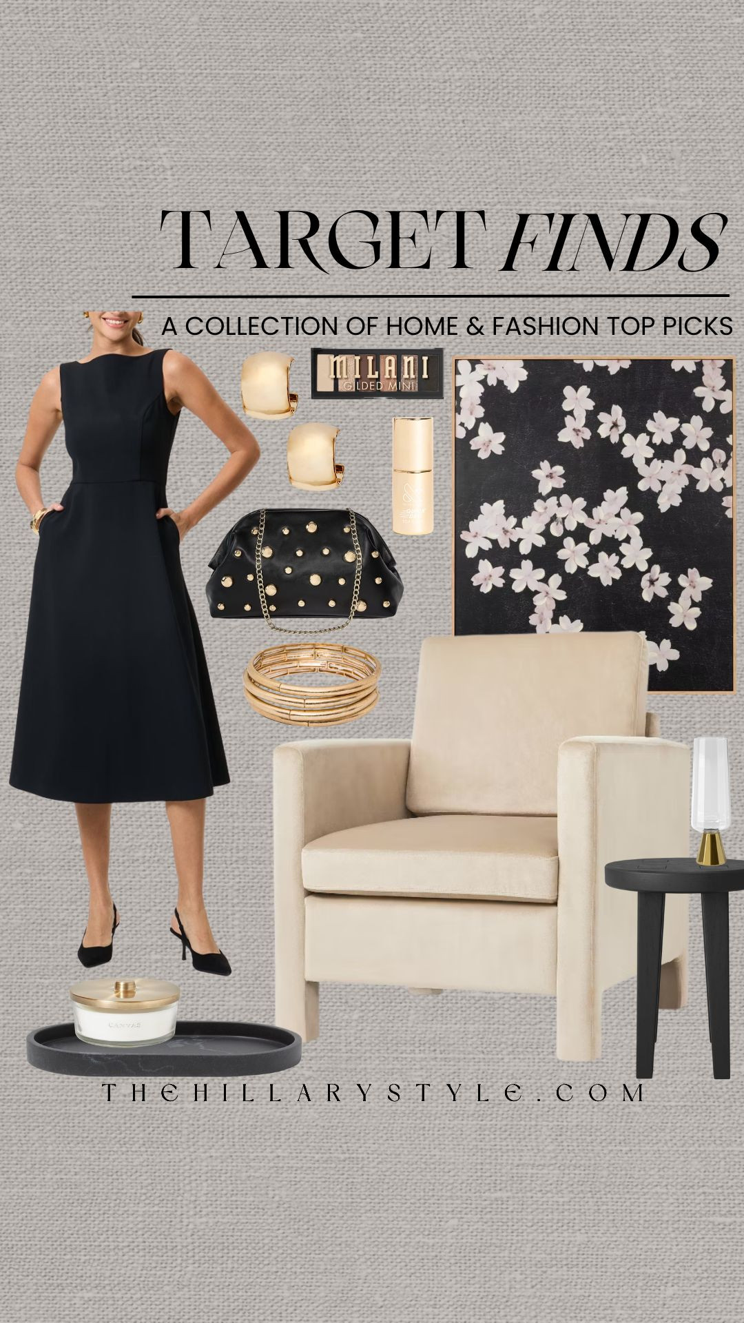 ✨ Black & Gold Luxe Finds at Target! 🎯
This is your sign to run to the Target home and fashion sections for a major style upgrade! Obsessed with this classic color combo—it's giving quiet luxury and sculptural statement vibes for both your closet and your space. 🖤💛 We spotted the perfect LBD with those trending gold accents (hello, bold gold jewelry!) and a gorgeous neutral textured velvet accent chair that brings such a rich, cozy feel to any room. That black side table is the perfect modern contrast. Get the look for less and elevate your everyday. #TargetDoesItAgain #DesignerLookForLess

#TargetFinds #TargetStyle #TheHillaryStyle #BlackAndGold #LuxeForLess #TargetHome #TargetFashion #LBD #GoldJewelry #VelvetChair #StatementPiece #QuietLuxury #SculpturalDesign #FallDecor #TrendingNow 

 

#LTKHoliday #LTKSeasonal #LTKHome