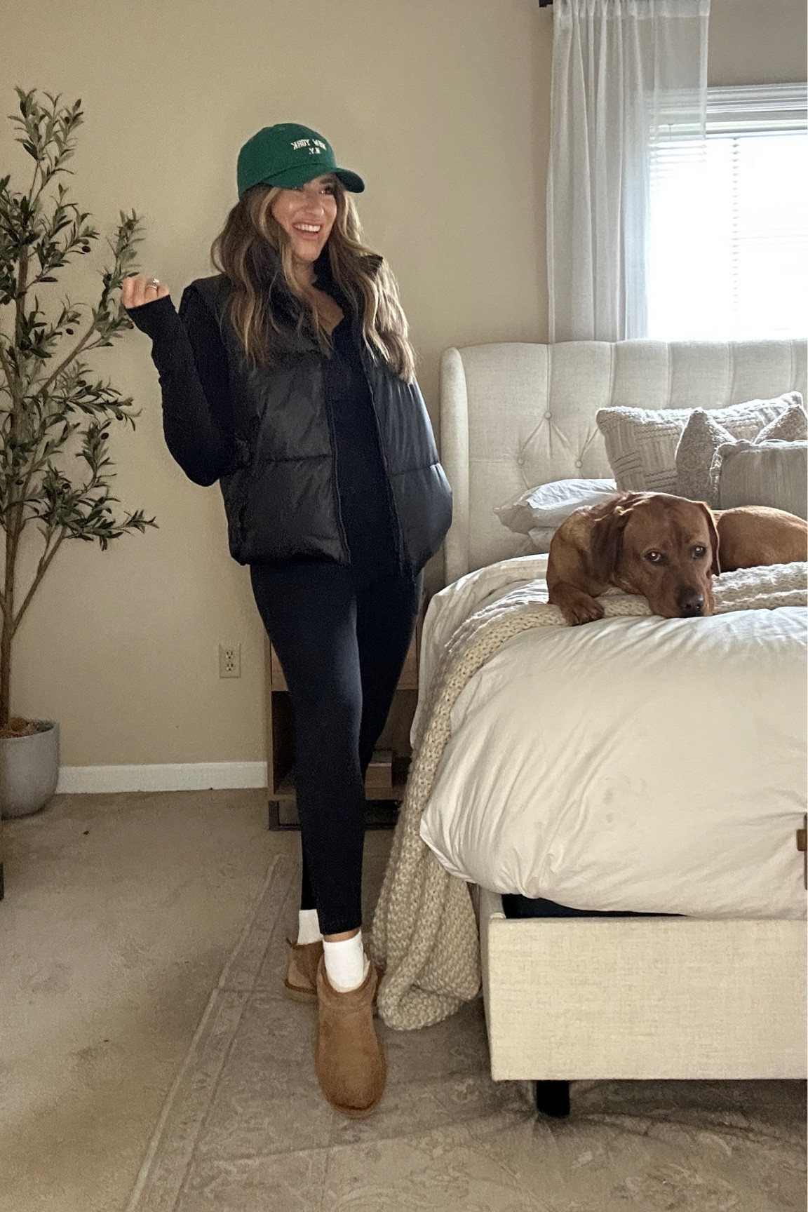 Casual outfit. Travel outfit. This is my kind of fit! Puffer vest, leggings, Uggs. Check! 

#LTKtravel #LTKfitness #LTKover40