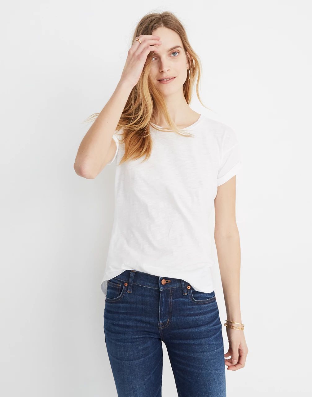 Whisper Cotton Crewneck Tee | Madewell