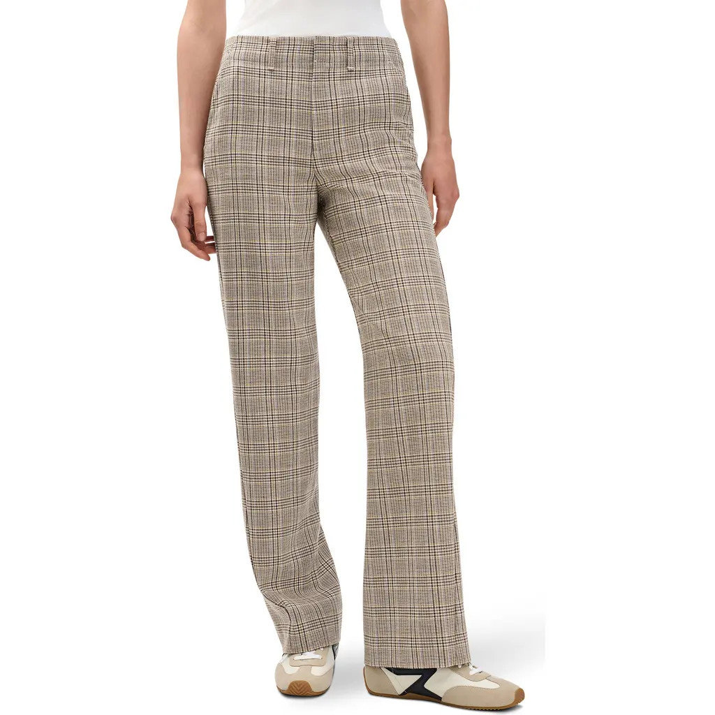 rag & bone Shea Plaid Wool Blend Pants in Tan Multi at Nordstrom, Size 00 | Nordstrom