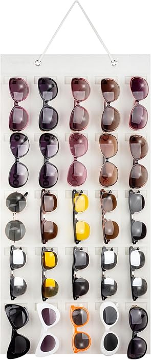 PACMAXI Sunglasses Storage Organizer, Wall Pocket Mounted by Sunglasses, Hanging Eyeglasses Stora... | Amazon (US)