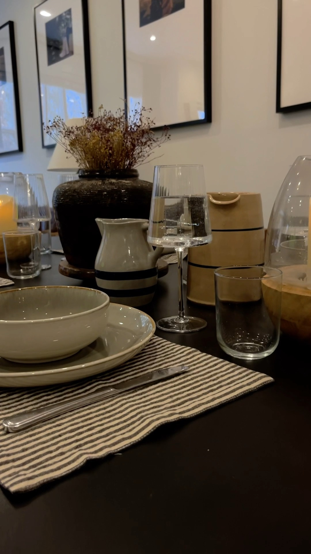 My tablescape is finally complete! I searched for the perfect stoneware dishes for MONTHS and I finally found these. I’m so in love with the sage green, shiny finish, and the fact that they come as an entire dish set. I paired them with my fluted wine glasses, which really just brings my entire dining table together. Both items are from @wayfair and go perfectly with my modern traditional, transitional home. Who wants to come over for a dinner party?! #wayfairpartner #wayfair 

#LTKFindsUnder50 #LTKVideo #LTKHome