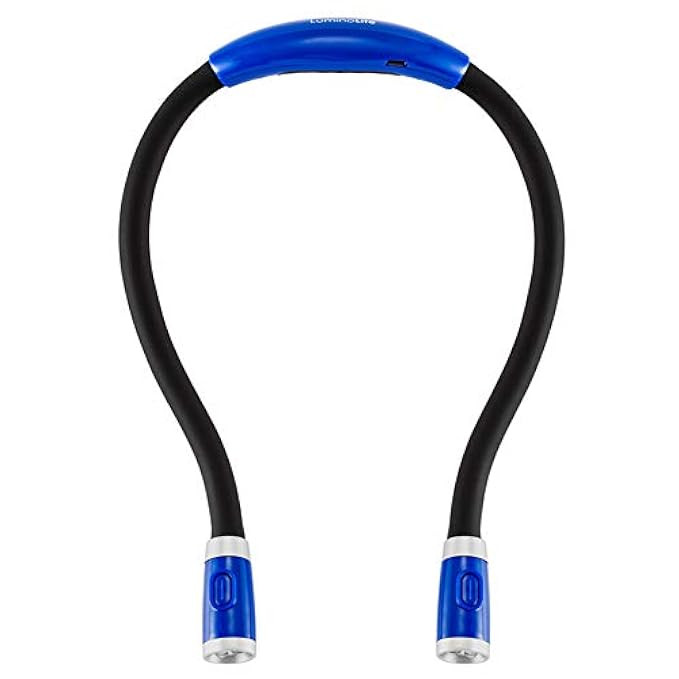 LuminoLite Rechargeable 4 LED Book Light Bright Neck Hug Light, Reading Lights for Reading in Bed, 3 | Amazon (US)