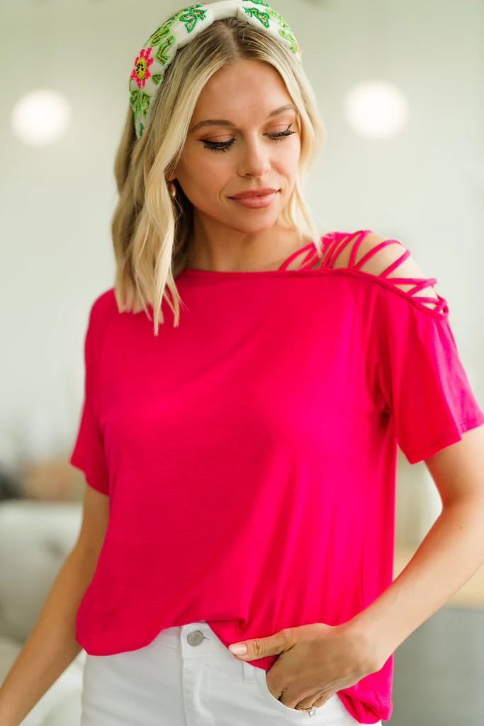 All Together Fuchsia Pink Strappy Top | The Mint Julep Boutique