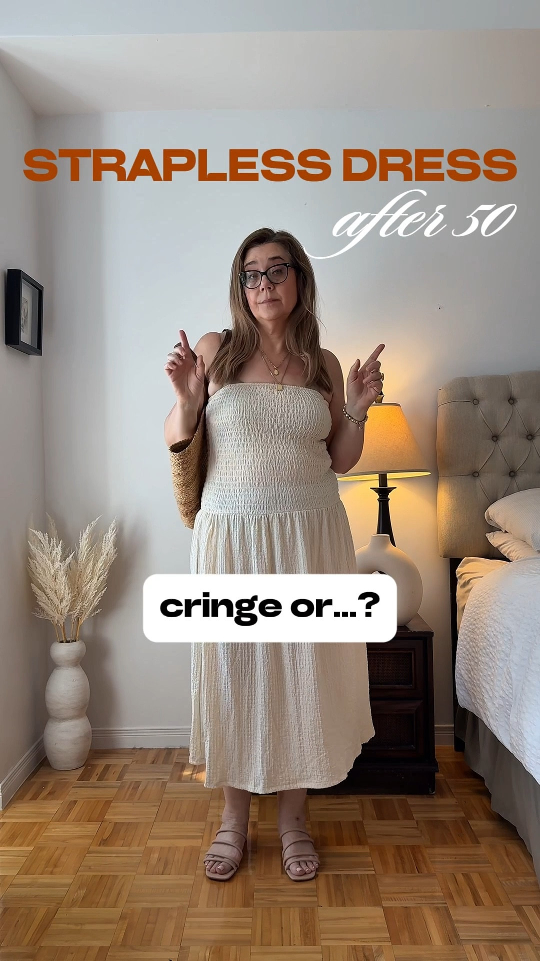 I’ve never tried strapless dresses - until now 😜 Once you turn 60 you want to try it all before it’s too late!⏰ Am I right? Comment below if you think it is all right or a cringe to wear strapless dresses after 50⬇️

The good thing you can wear it with a crochet cardigan or linen shirt as a layer. Or you can wear it as a skirt. Comment if you want to try it ⬇️ and watch my next post for my favorite bra to go with strapless or straps dresses👗.

Save for inspiration and share with a friend. If you enjoy my content please share and follow- it helps to sustain my channel! 

#LTKsummer #LTKmidsize #LTKover50style