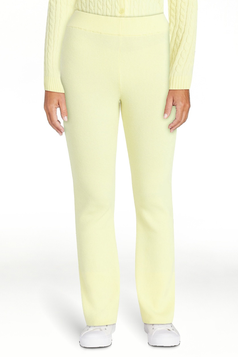 No Boundaries Ribbed Flare Pants, 30.5'' Inseam, Women's XXS-XXL | Walmart (US)