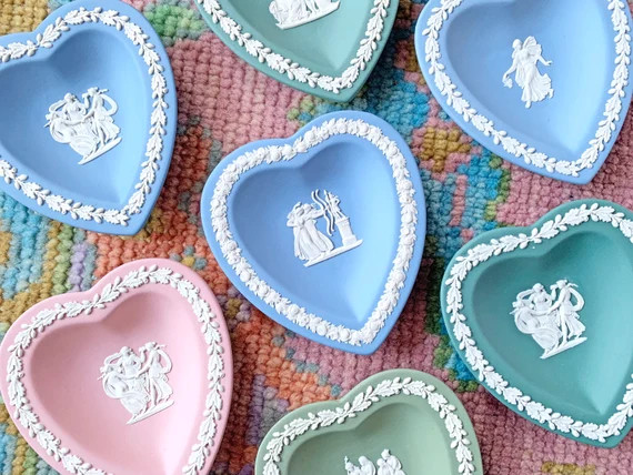 Wedgwood Heart Jasperware Trinket Dish - Vintage - NeoClassical Design - Ring Dish - Mythology - ... | Etsy (US)
