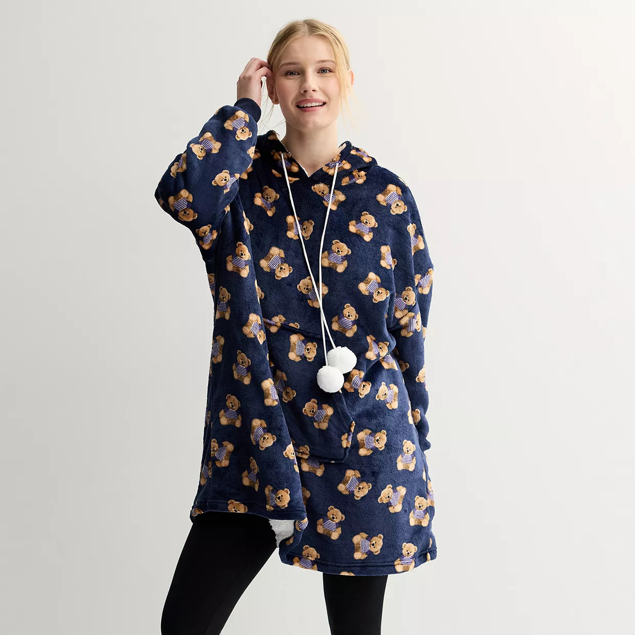 Juniors' Harper & Ivy Extremely Oversized Plush Hoodie | Kohl's