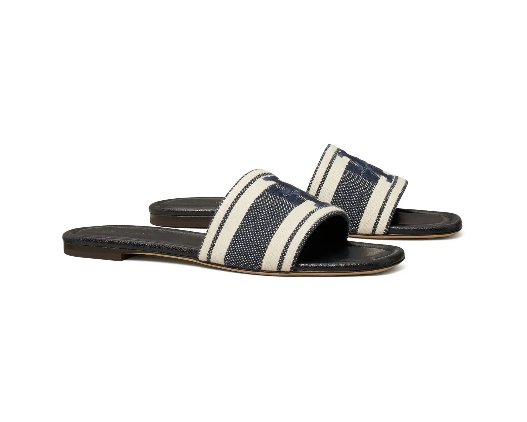 Tory Burch Double T Jacquard Slide | Zappos