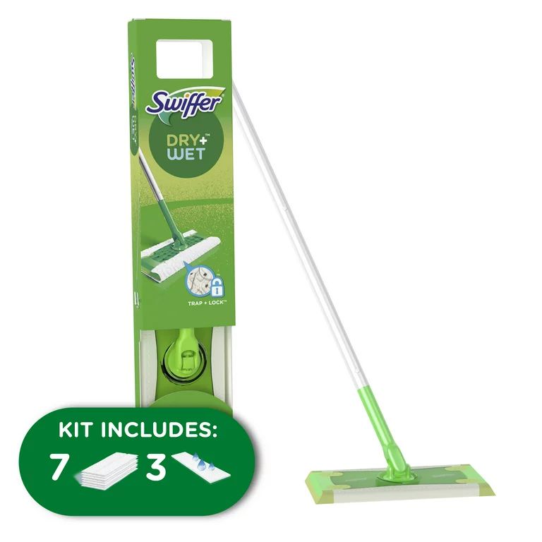 Swiffer Sweeper 2-in-1, Dry and Wet Multi Surface Floor Cleaner, Sweeping and Mopping Starter Kit... | Walmart (US)