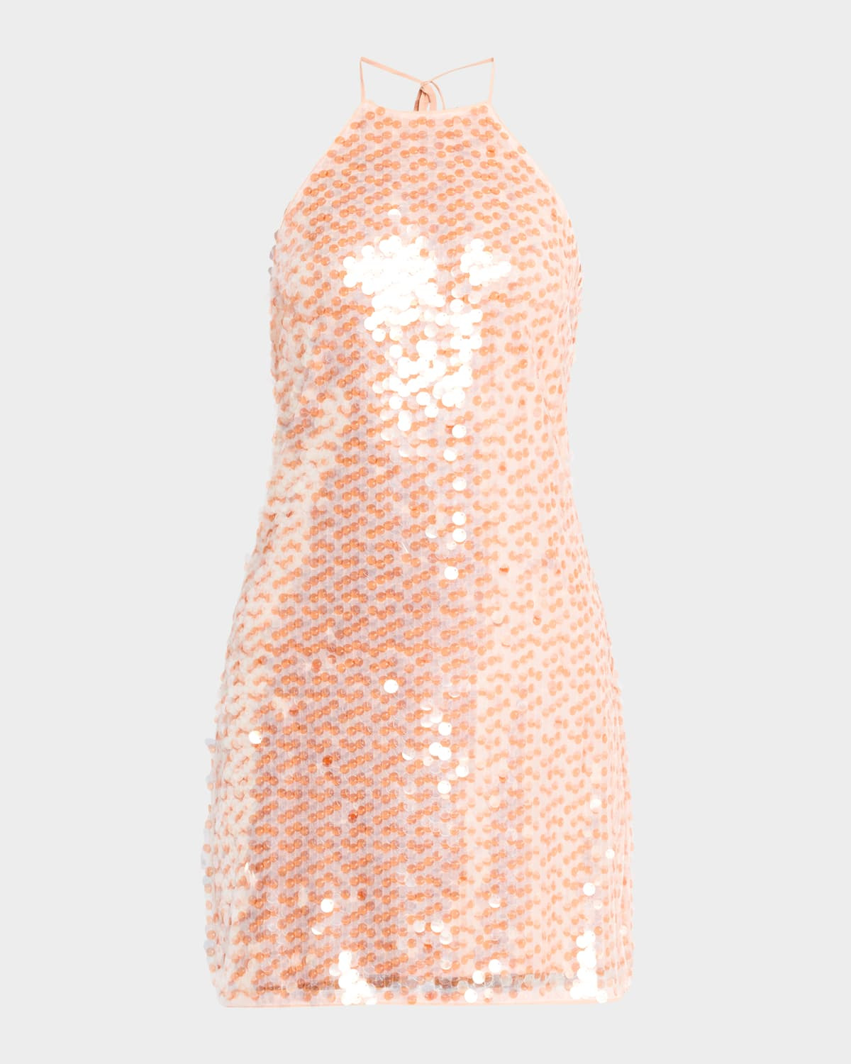 Micky Sequined Halter Shift Dress | Neiman Marcus
