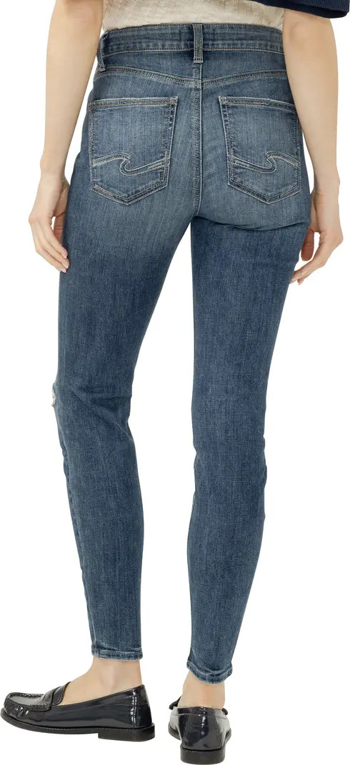Silver Jeans Co. Avery Curvy Ripped Skinny Jeans | Nordstrom | Nordstrom