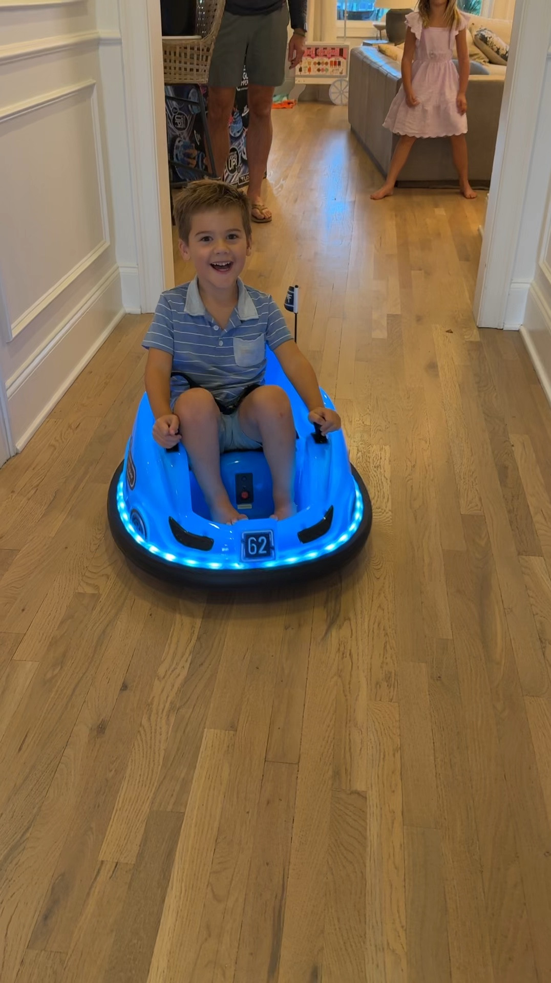 Jack’s glow bumper car! 