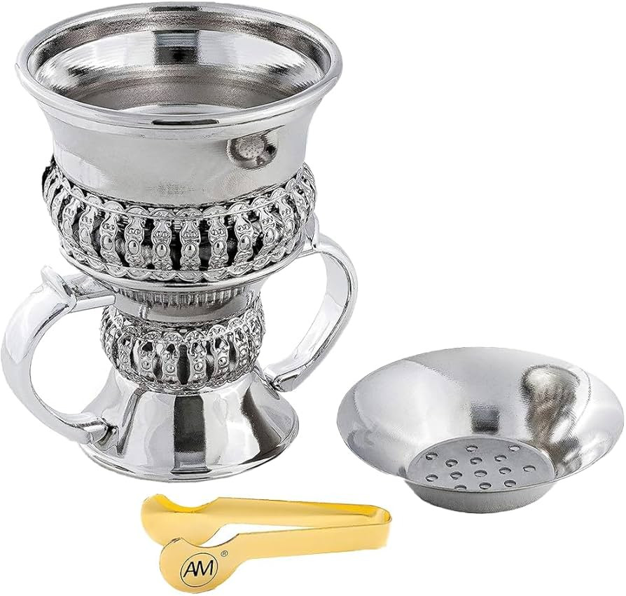 AM Regal Metal Incense Burner - Bakhoor Burner Mubkhara – Frankincense Resin Burner - Ideal for... | Amazon (US)
