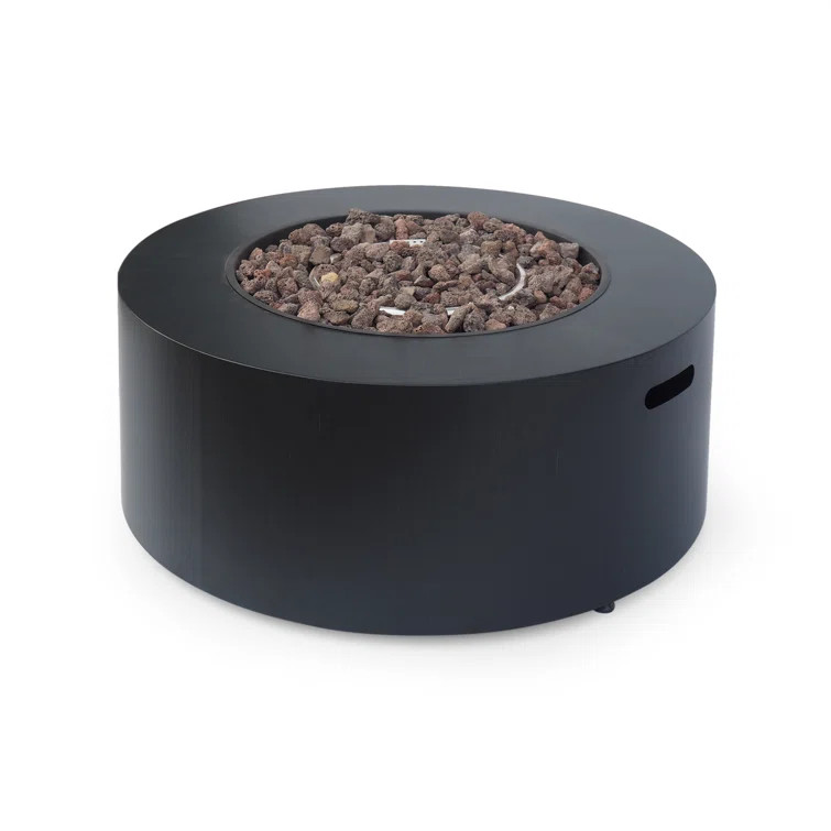 Rozele 13.5'' H x 32'' W Iron Propane Outdoor Fire Pit | Wayfair North America