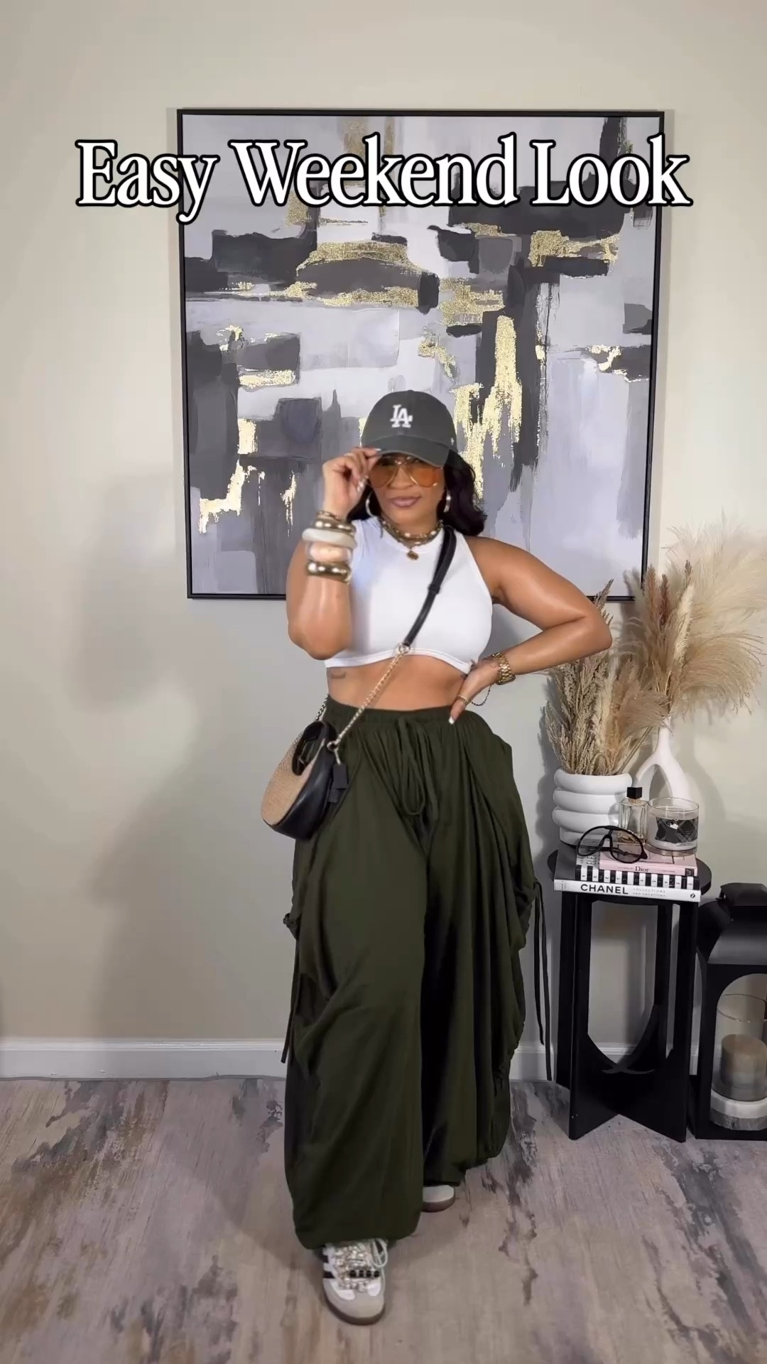 Easy weekend look for that chill elevated casual look type of day. I’d would wear this for daytime dilly dallying with a friend. You know…those HomeGoods, TJMax , tacos and margaritas type of days.
Pants: OS
Top: Medium

#LTKootd #LTKgrwm #LTKSeasonal