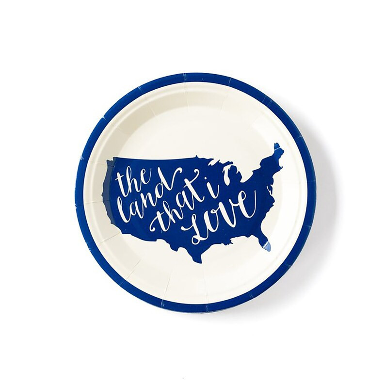 4th of July Plates | Patriotic Plates - Patriotic Paper Plate - 4th of July Party Supplies - Inde... | Etsy (US)