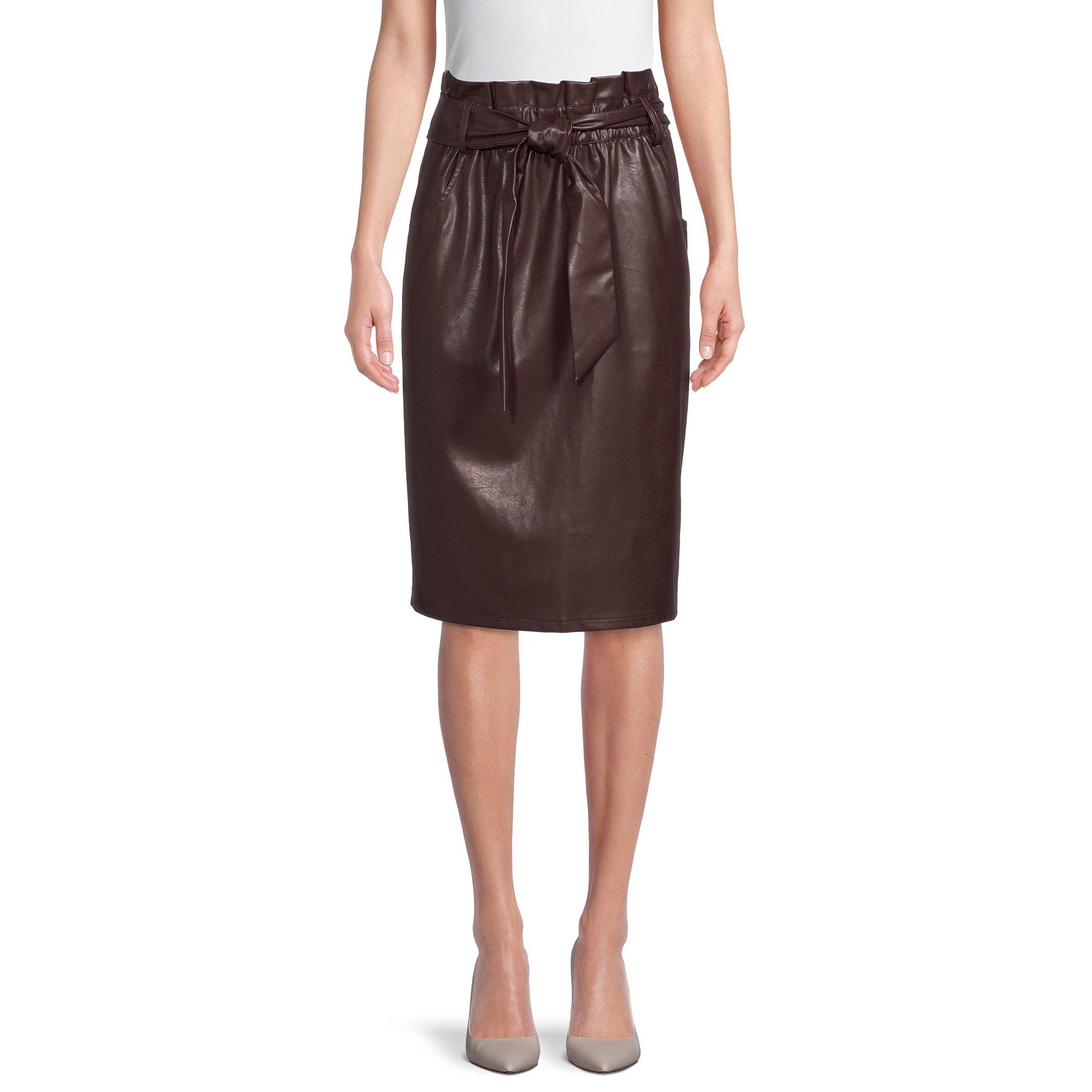 Time and Tru Women's Paperbag Skirt - Walmart.com | Walmart (US)