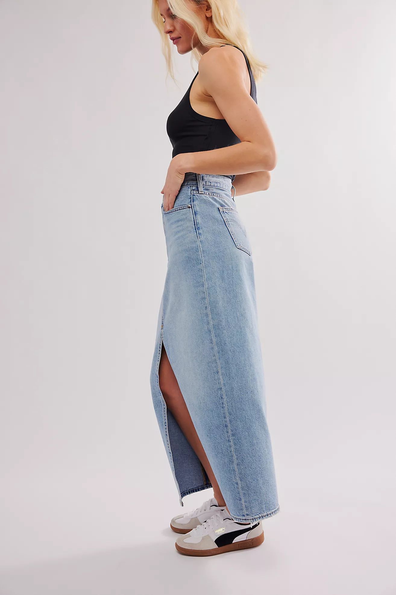 Levi's Ankle Column Skirt | Free People (Global - UK&FR Excluded)