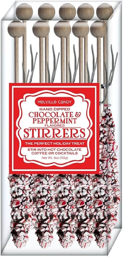 Melville Dark Chocolate Peppermint Stirrers (Set of 10) | Amazon (US)