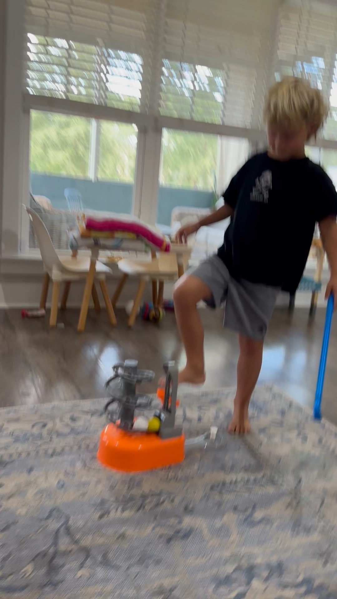 Bringing the Topgolf vibes home, one mini swing at a time 🏌️‍♂️⛳️ These little pros are working on their form and having a blast—no membership required!
They have their cheap plastic clubs while we’re inside, not the one it came with. 

#LTKFamily #LTKActive #LTKKids