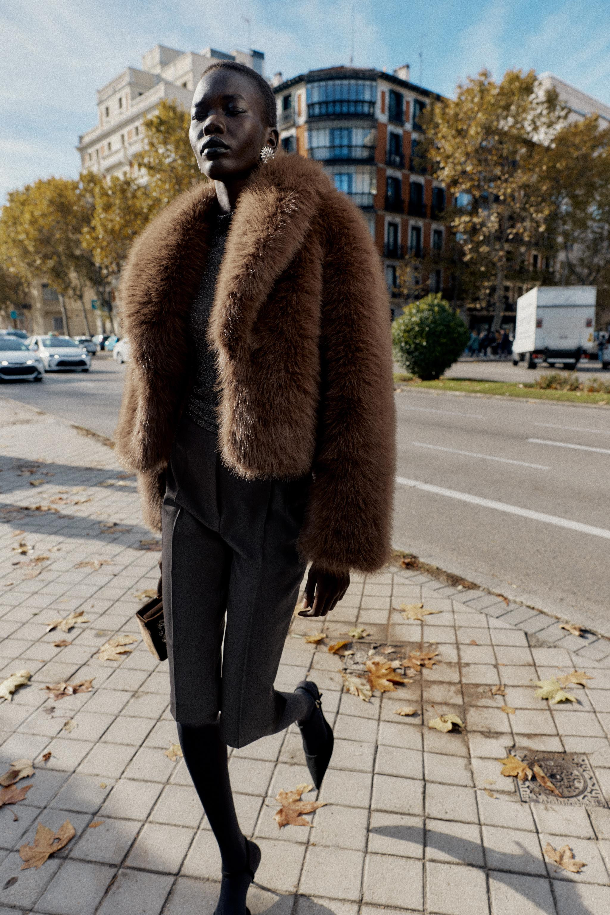 SHORT FAUX FUR COAT | Zara US