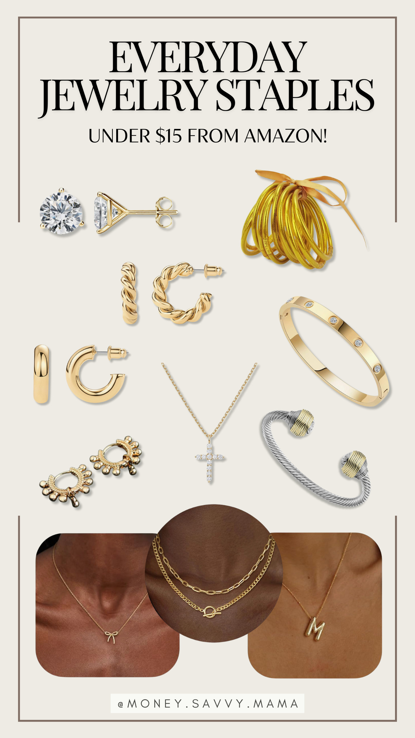 Shop all of my favorite affordable everyday jewelry staples from Amazon! 💍

amazon jewelry, jewelry amazon, amazon gold jewelry, amazon silver jewelry, pavoi jewelry, pavoi earrings, bubble necklace, necklace amazon, gold necklace, heart necklace, amazon rings, stackable rings, gold rings, stackable bracelets, amazon bracelets, gold bracelets, amazon earrings 

 #LTKSaleAlert #LTKFindsUnder50