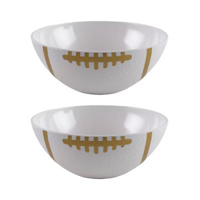 Cook With Color 2pc Football Bowls Cream/Gold | Target