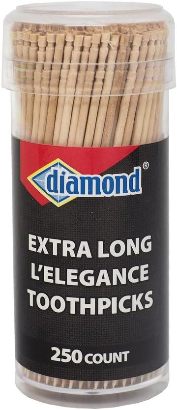 Diamond Specialty Toothpicks Long L'Elegance, 250 Count Vial Long Wooden Toothpicks for Appetizer... | Amazon (US)