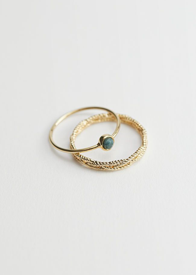 Twist Embossed Ring Set | & Other Stories US