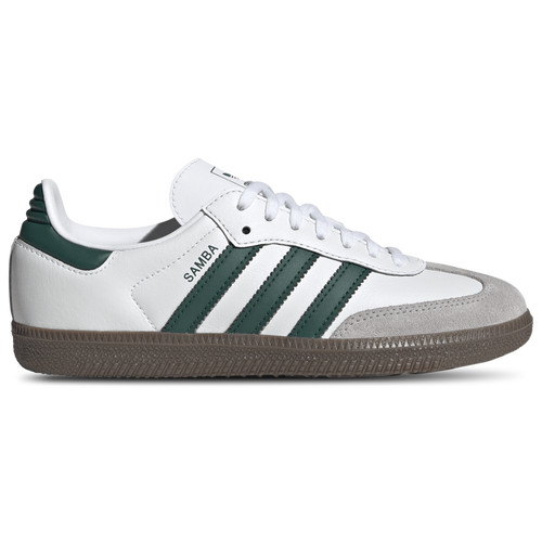 adidas Originals Samba - Boys' Grade School White/Collegiate Green/Gum Size 5.0 | Champs Sports