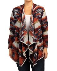 Plus Aztec Drape Front Cardigan | TJ Maxx